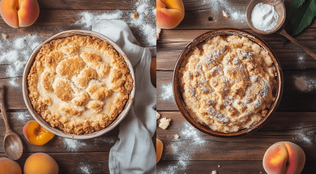 Fruit-based pastries What's the difference between a peach cobbler and a crumble