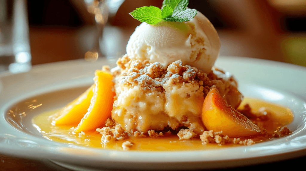 peach cobbler peach cobbler and a crumble